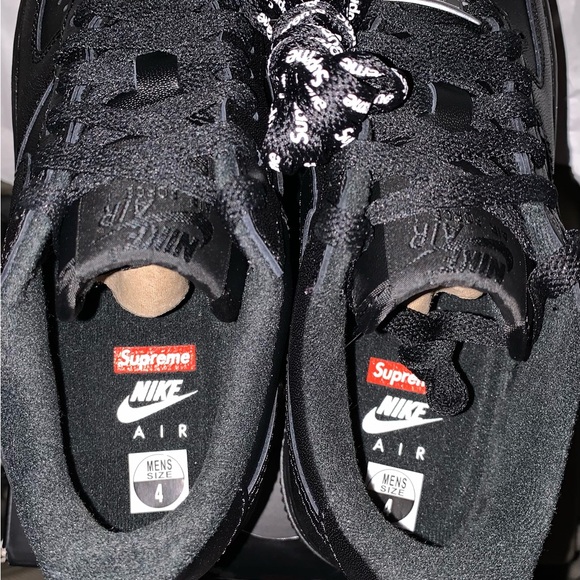 Supreme Nike Air Force 1 Black RARE Mens Size 4 / 5.5W Style #CU9225-001 - Picture 5 of 6